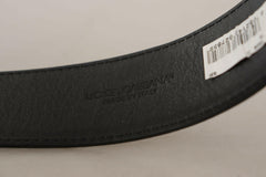Dolce & Gabbana Black Patent Leather Logo Engraved Buckle Belt -   -  Dolce & Gabbana.