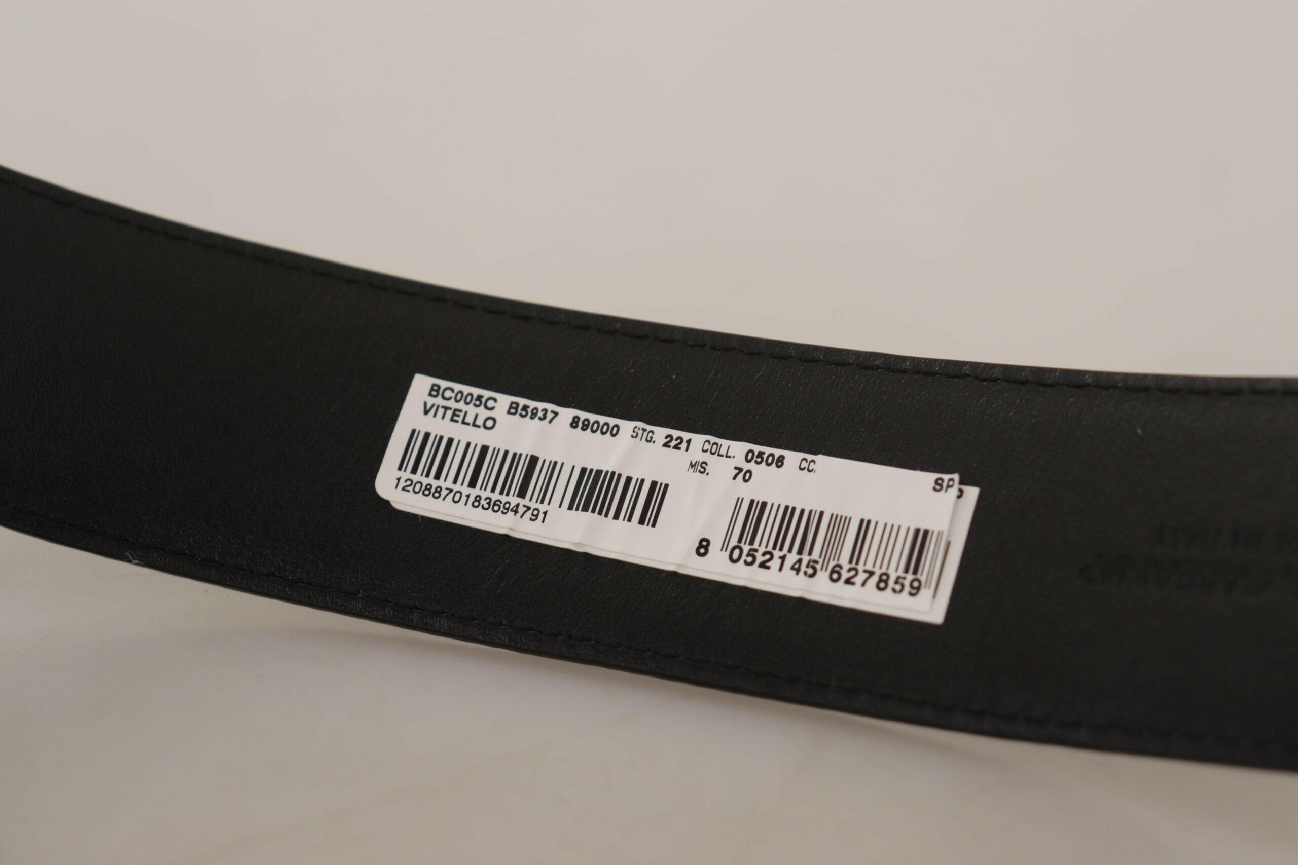 Dolce & Gabbana Black Patent Leather Logo Engraved Buckle Belt -   -  Dolce & Gabbana.