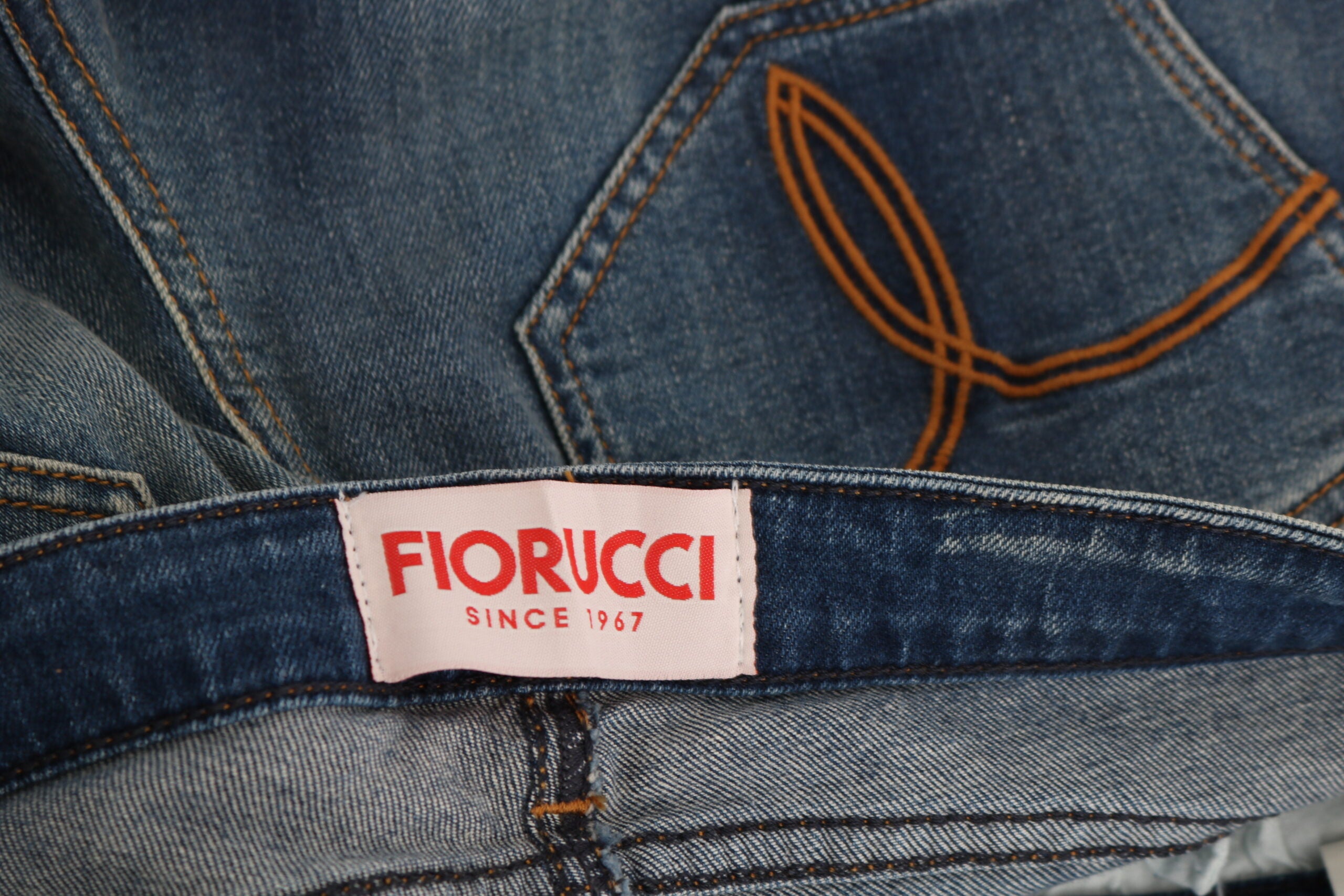 Fiorucci Blue Washed Mid Waist Slim Fit Denim Jeans -   -  Fiorucci.