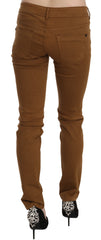 PLEIN SUD Brown Cotton Mid Waist Skinny Slim Fit Denim Jeans -   -  PLEIN SUD.