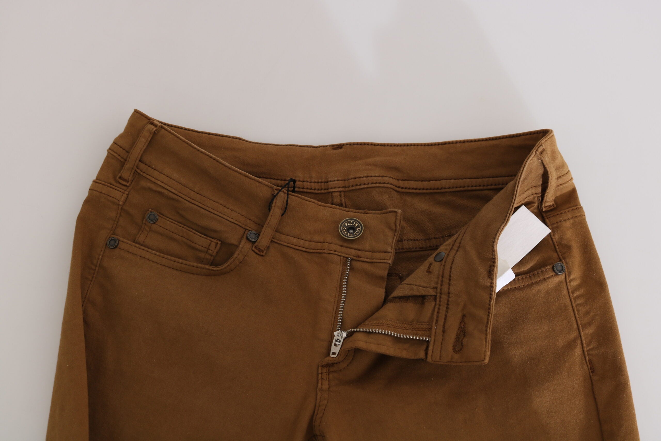 PLEIN SUD Brown Cotton Mid Waist Skinny Slim Fit Denim Jeans -   -  PLEIN SUD.