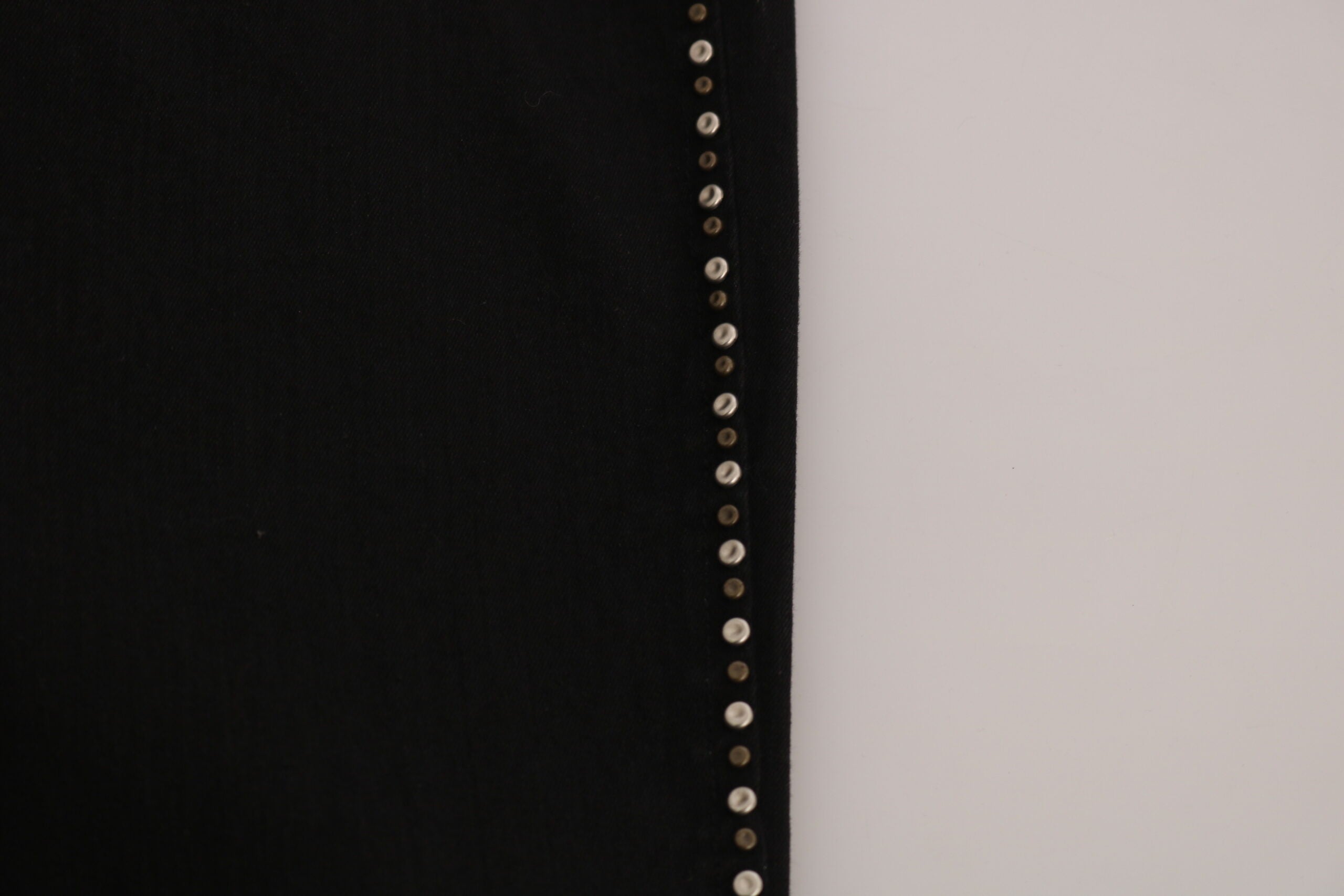 Costume National Black Embellished Mid Waist Skinny Denim Jeans -   -  Costume National.