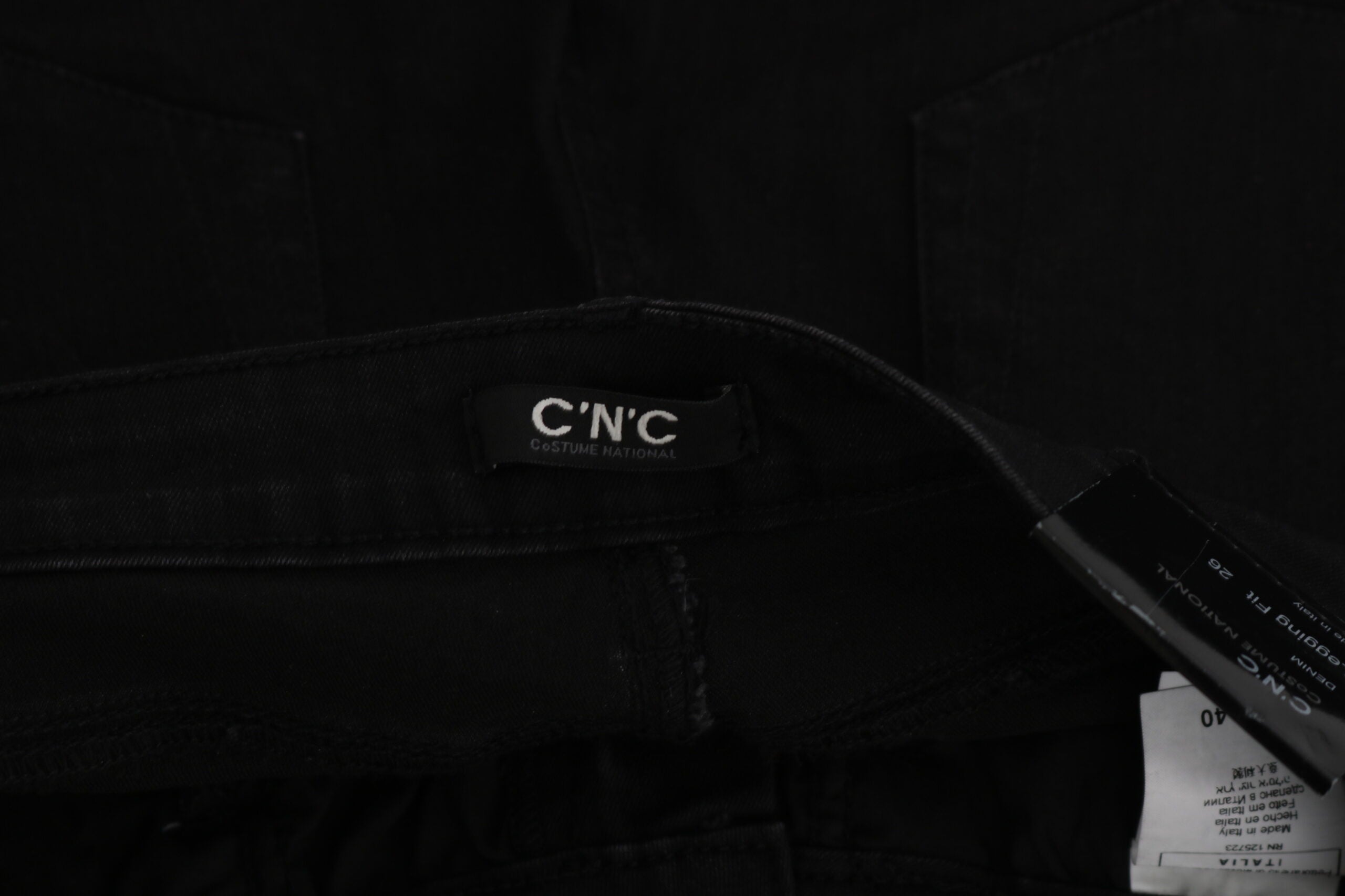 Costume National Black Embellished Mid Waist Skinny Denim Jeans -   -  Costume National.