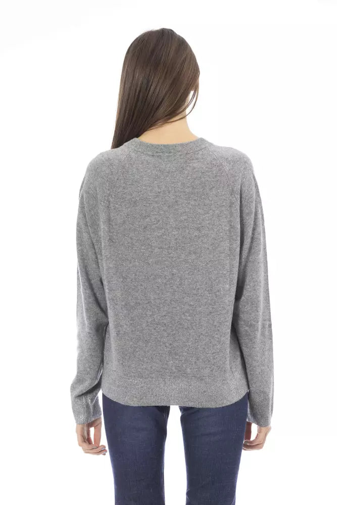 Baldinini Trend Gray Wool Women Sweater -   -  Baldinini Trend.