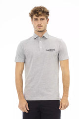 Baldinini Trend Gray Cotton Men Polo -   -  Baldinini Trend.
