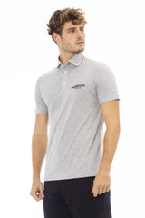 Baldinini Trend Gray Cotton Men Polo -   -  Baldinini Trend.