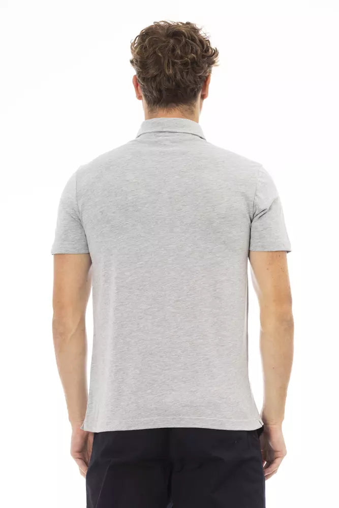 Baldinini Trend Gray Cotton Men Polo -   -  Baldinini Trend.