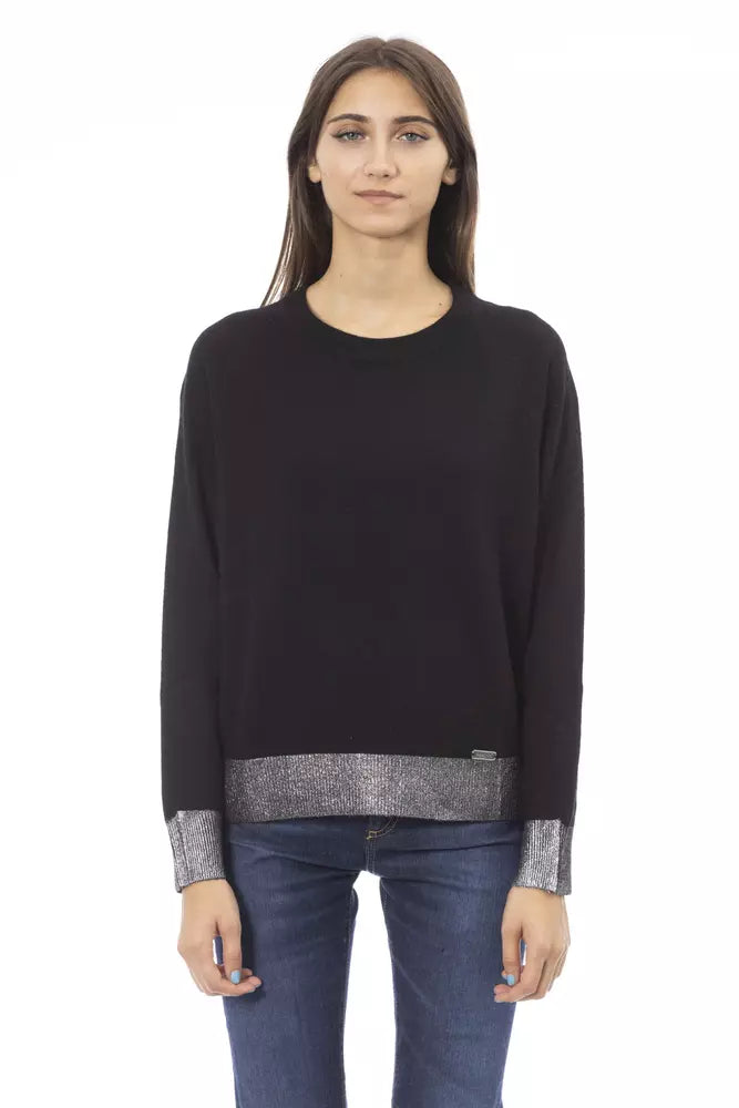 Baldinini Trend Black Wool Women Sweater -   -  Baldinini Trend.