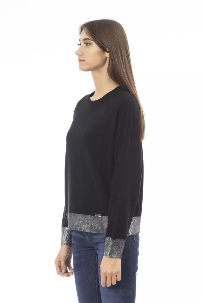 Baldinini Trend Black Wool Women Sweater -   -  Baldinini Trend.