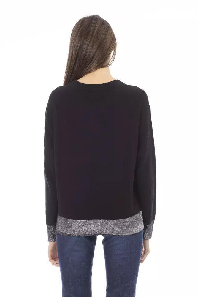 Baldinini Trend Black Wool Women Sweater -   -  Baldinini Trend.