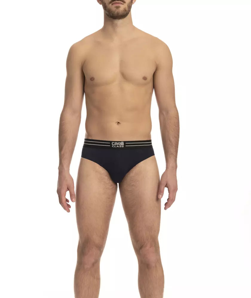 Cavalli Class Blue Cotton Men's Underwear Pack -   -  Cavalli Class.