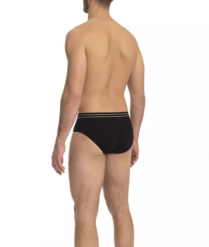 Cavalli Class Black Cotton Men Underwear Tri-Pack -   -  Cavalli Class.