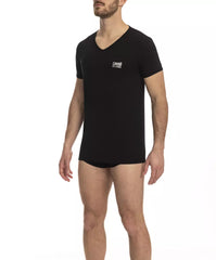 Cavalli Class Black Cotton Men T-Shirt -   -  Cavalli Class.