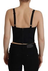 Dolce & Gabbana Black Patchwork Sicily Blouse Corset Cropped Top -   -  Dolce & Gabbana.