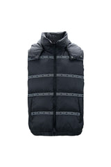 Versace Elegant Black Logo Band Vest with Detachable Hood -  Vests for Men Suits -  Versace.