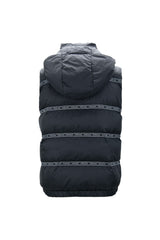 Versace Elegant Black Logo Band Vest with Detachable Hood -  Vests for Men Suits -  Versace.