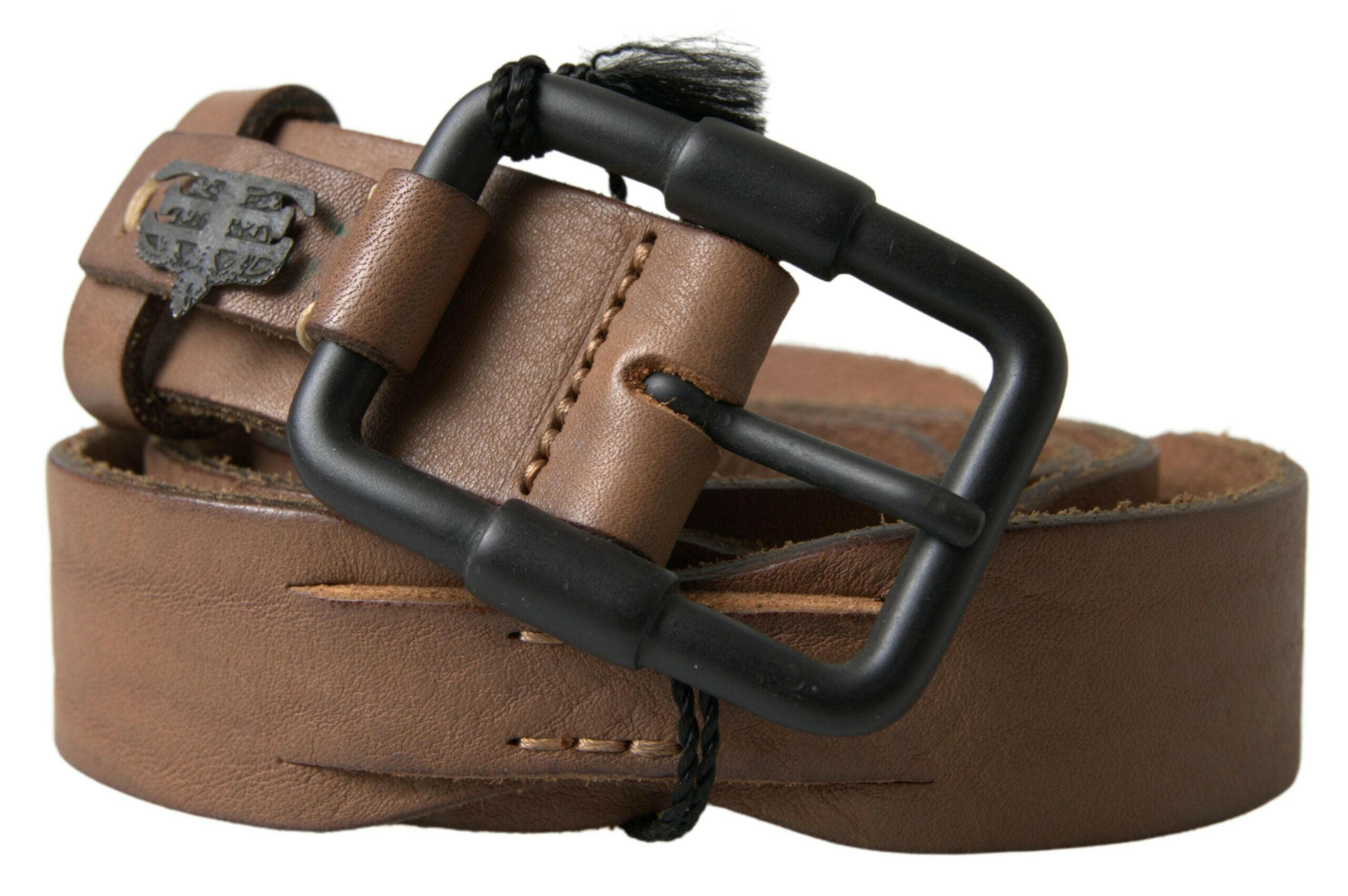 Ermanno Scervino Brown Leather Metal Buckle Waist Men Belt -   -  Ermanno Scervino.