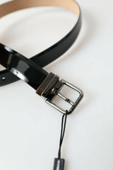 Dolce & Gabbana Black Calf Leather Metal Buckle Men Belt -   -  Dolce & Gabbana.