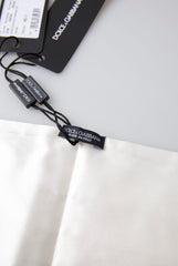 Dolce & Gabbana White Men Wide Waist Silk Belt Cummerbund -  Men´s Cummerbund -  Dolce & Gabbana.
