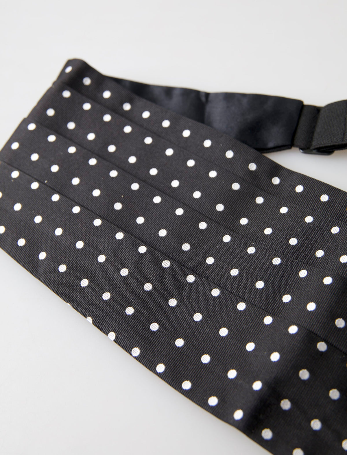 Dolce & Gabbana Black Silk Polka Waist Tuxedo Belt Cummerbund -  Men´s Cummerbund -  Dolce & Gabbana.