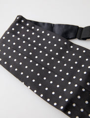 Dolce & Gabbana Black Silk Polka Waist Tuxedo Belt Cummerbund -  Men´s Cummerbund -  Dolce & Gabbana.