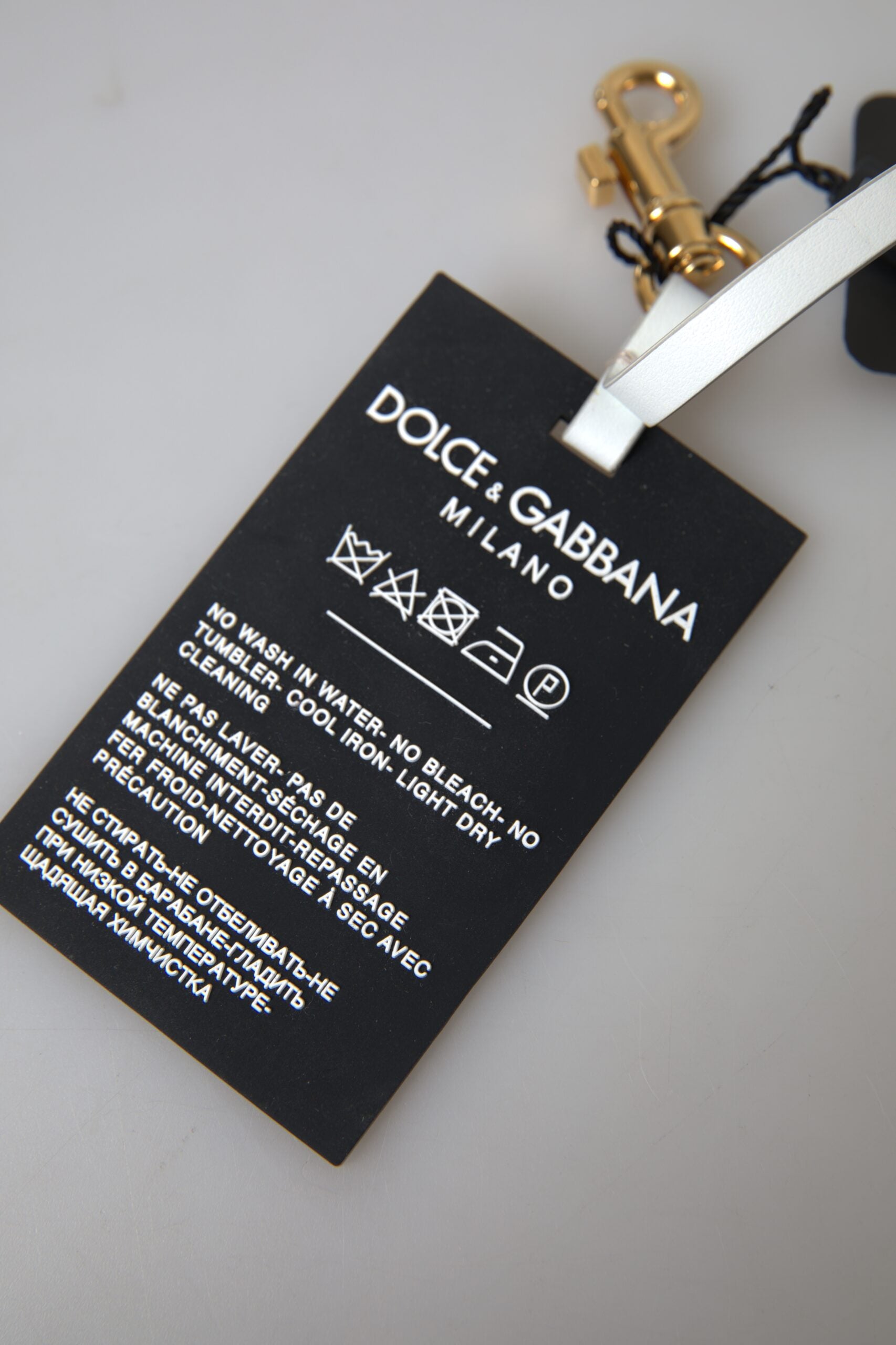 Dolce & Gabbana Black Silicone DG Logo Gold Brass Keychain -   -  Dolce & Gabbana.