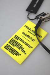 Dolce & Gabbana Yellow Silicone DG Logo Gold Brass Keyring Keychain -   -  Dolce & Gabbana.