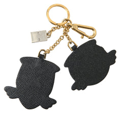 Dolce & Gabbana Blue Angel Leather Dominico Stefano Keyring Keychain -   -  Dolce & Gabbana.
