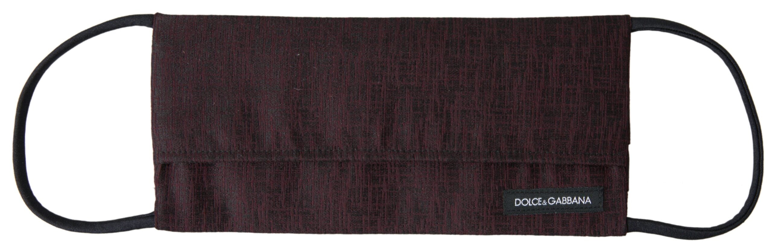 Dolce & Gabbana Maroon Pleated Elastic Ear Strap Face Mask -   -  Dolce & Gabbana.
