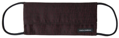 Dolce & Gabbana Maroon Pleated Elastic Ear Strap Face Mask -   -  Dolce & Gabbana.