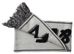 Dolce & Gabbana Gray Cashmere Knitted Wrap Shawl Fringe Scarf -   -  Dolce & Gabbana.