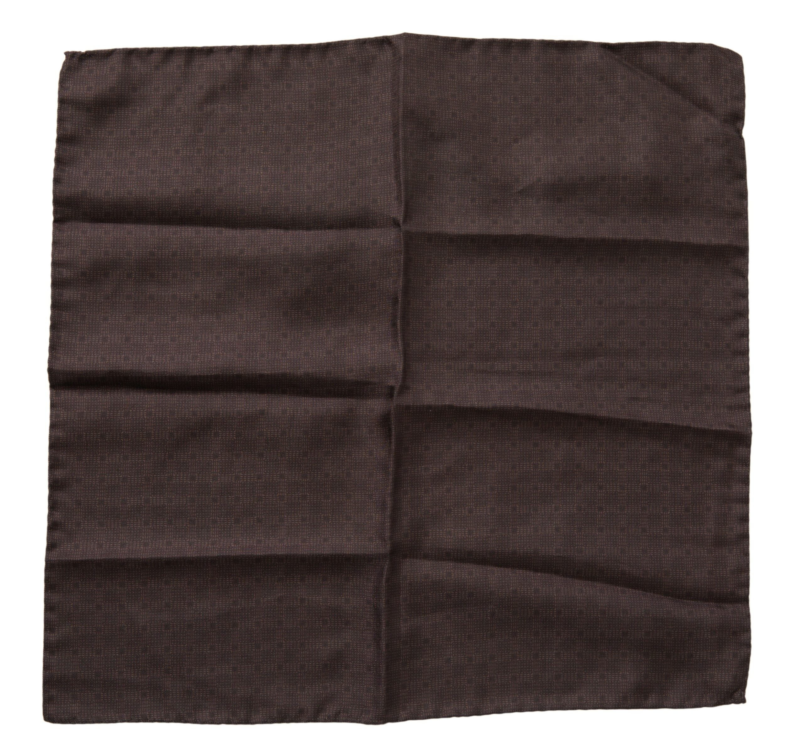 Dolce & Gabbana Brown Patterned Silk Square Handkerchief Scarf -   -  Dolce & Gabbana.
