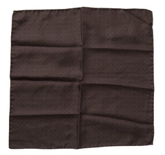 Dolce & Gabbana Brown Patterned Silk Square Handkerchief Scarf -   -  Dolce & Gabbana.