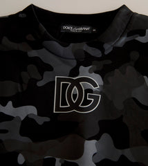 Dolce & Gabbana Black Camouflage Round Neck Sweatshirt Sweater -   -  Dolce & Gabbana.