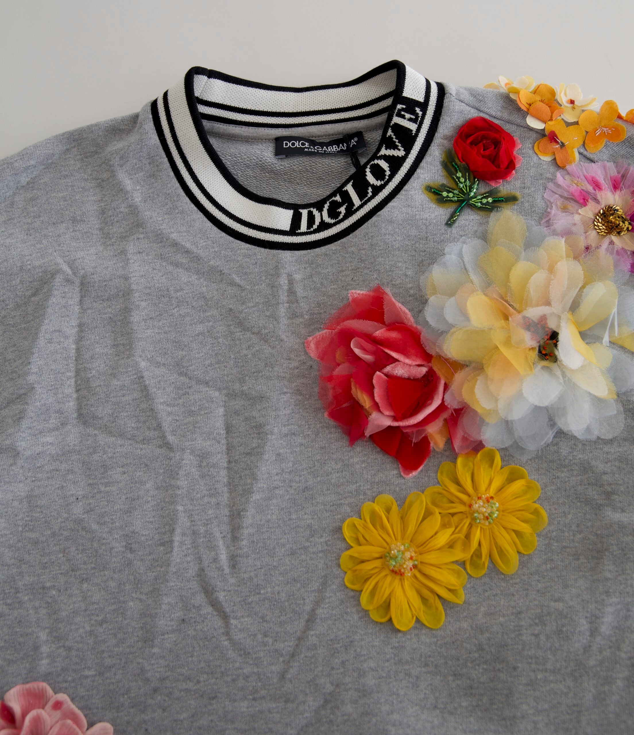 Dolce & Gabbana Gray DG Amore Queen Floral Pullover Sweater -   -  Dolce & Gabbana.