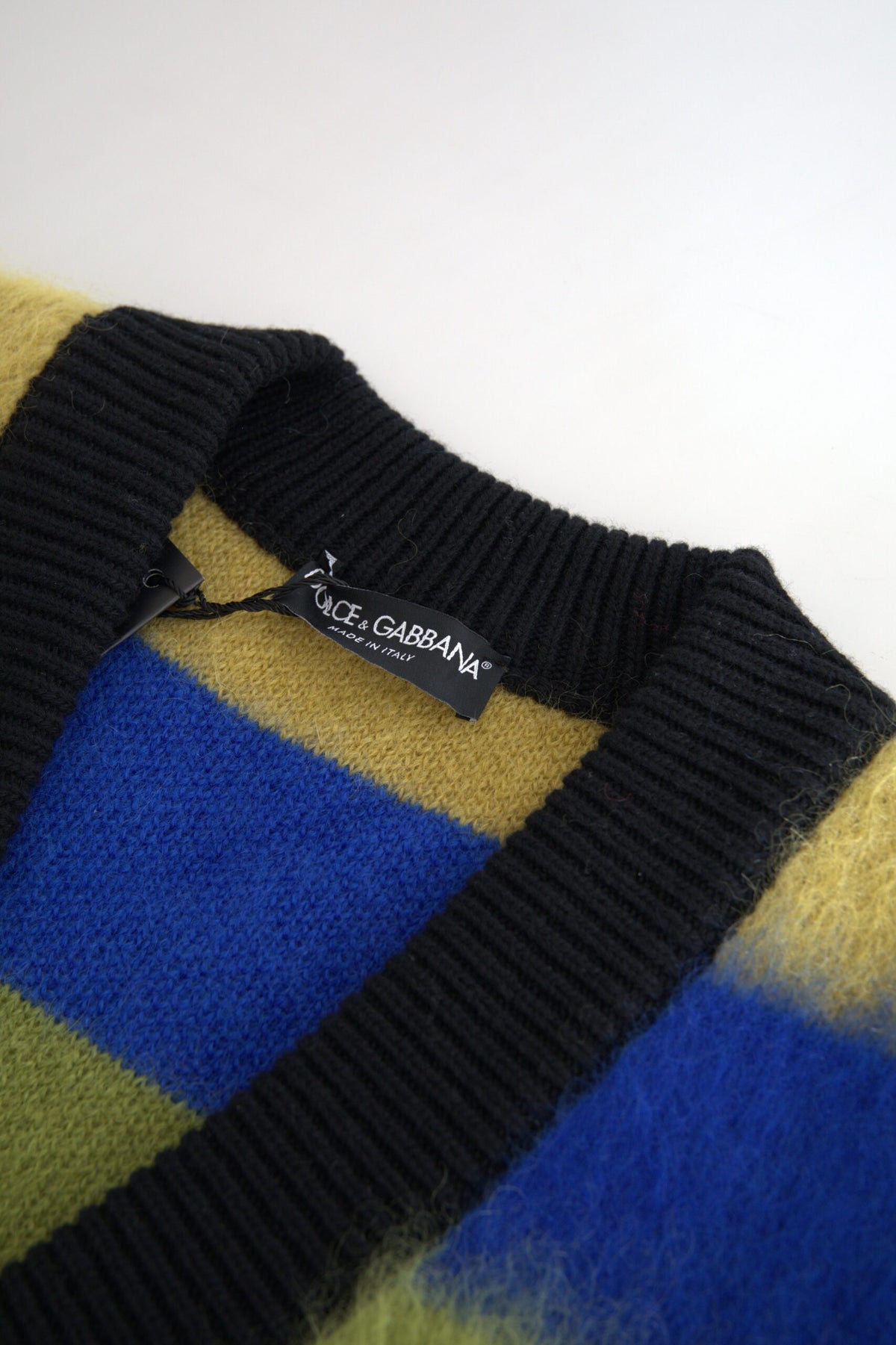 Dolce & Gabbana Multicolor Stripes V-neck Pullover Sweater -   -  Dolce & Gabbana.