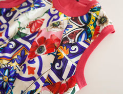 Dolce & Gabbana Multicolor Majolica Floral Crew Neck Tank Top -   -  Dolce & Gabbana.