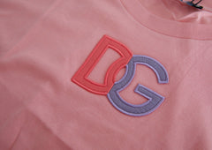 Dolce & Gabbana Pink Cotton DG Logo Crew Neck Tank T-shirt -   -  Dolce & Gabbana.