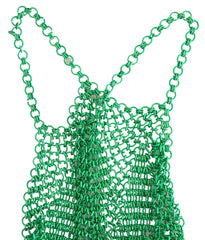 Dolce & Gabbana Green Aluminum Sleeveless Halter Cropped Tank Top -   -  Dolce & Gabbana.