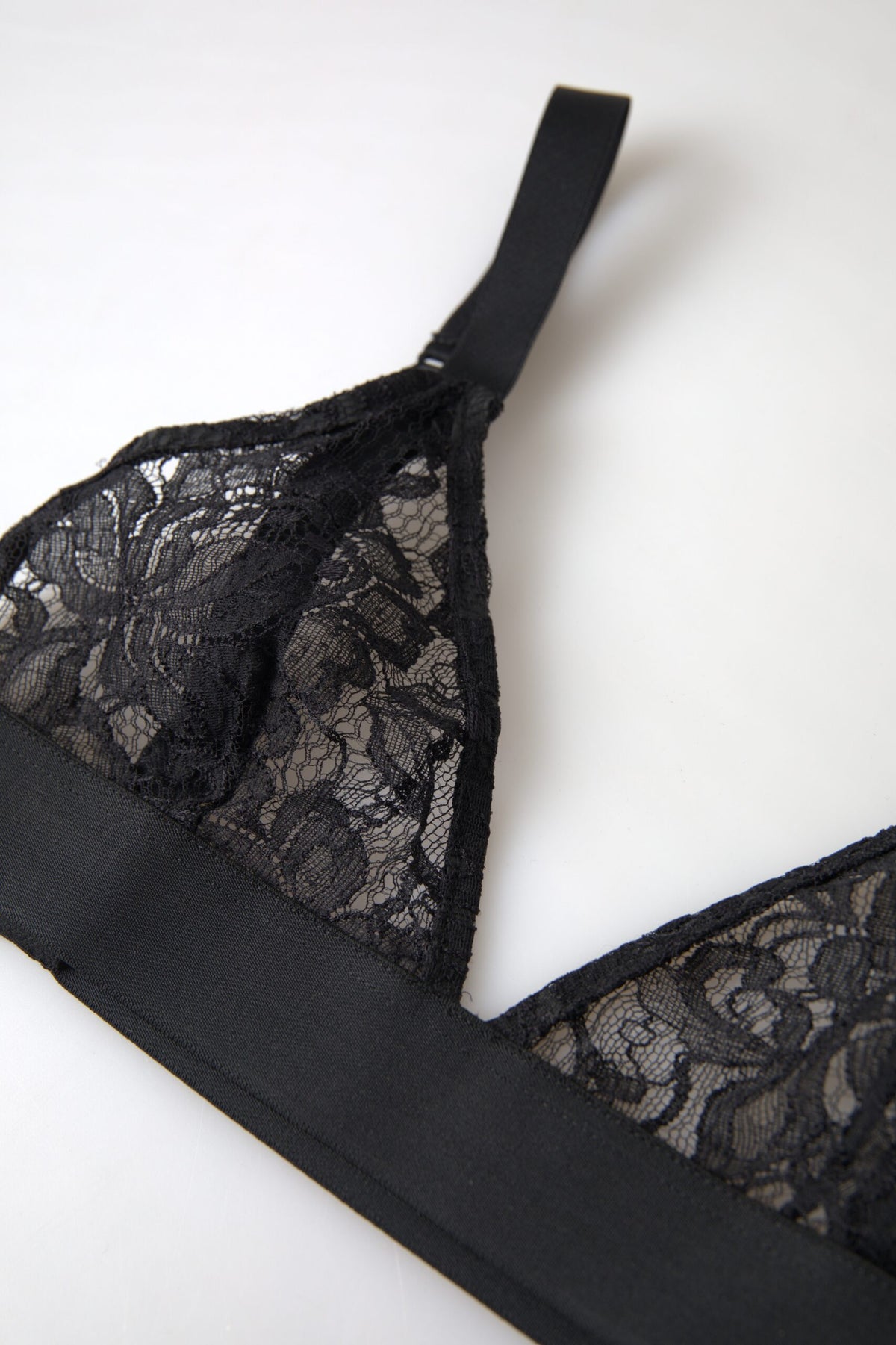 Dolce & Gabbana Black Floral Lace Nylon Stretch Bra Underwear -   -  Dolce & Gabbana.