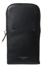 Dolce & Gabbana Black Leather Men Purse Double Belt Strap Bracelet Bag -   -  Dolce & Gabbana.