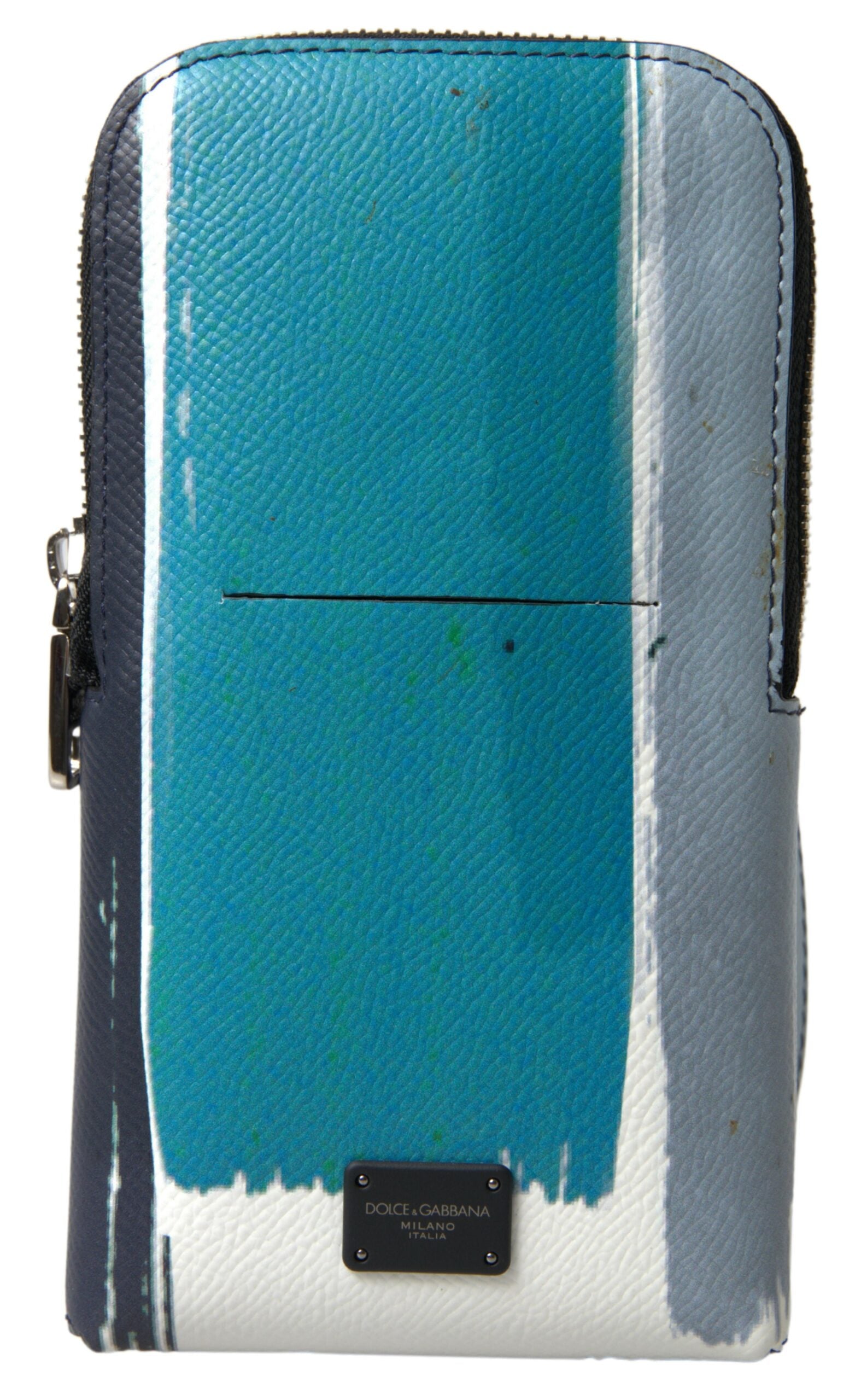 Dolce & Gabbana Blue Leather Purse Crossbody Sling Phone Bag Unisex -  Cross Body Bag for Men -  Dolce & Gabbana.