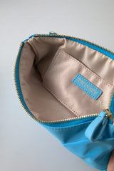 Twinset Blue Tafta Silk Large Bow Zipper Clutch Women Borse Logo Bag -  Luxury Clutch Bag for Women -  Twinset.