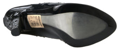 Dolce & Gabbana Black CINDERELLA Floral Crystal Heels Shoes -   -  Dolce & Gabbana.