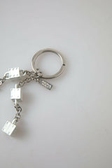 Dolce & Gabbana Silver Tone Metal DG Logo Engraved Keyring Keychain -   -  Dolce & Gabbana.
