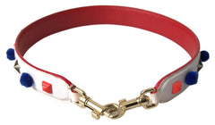 Dolce & Gabbana White Leather Studded Bag Shoulder Strap -   -  Dolce & Gabbana.