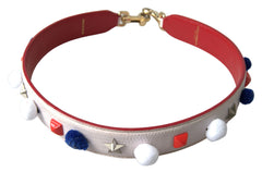 Dolce & Gabbana White Leather Studded Bag Shoulder Strap -   -  Dolce & Gabbana.