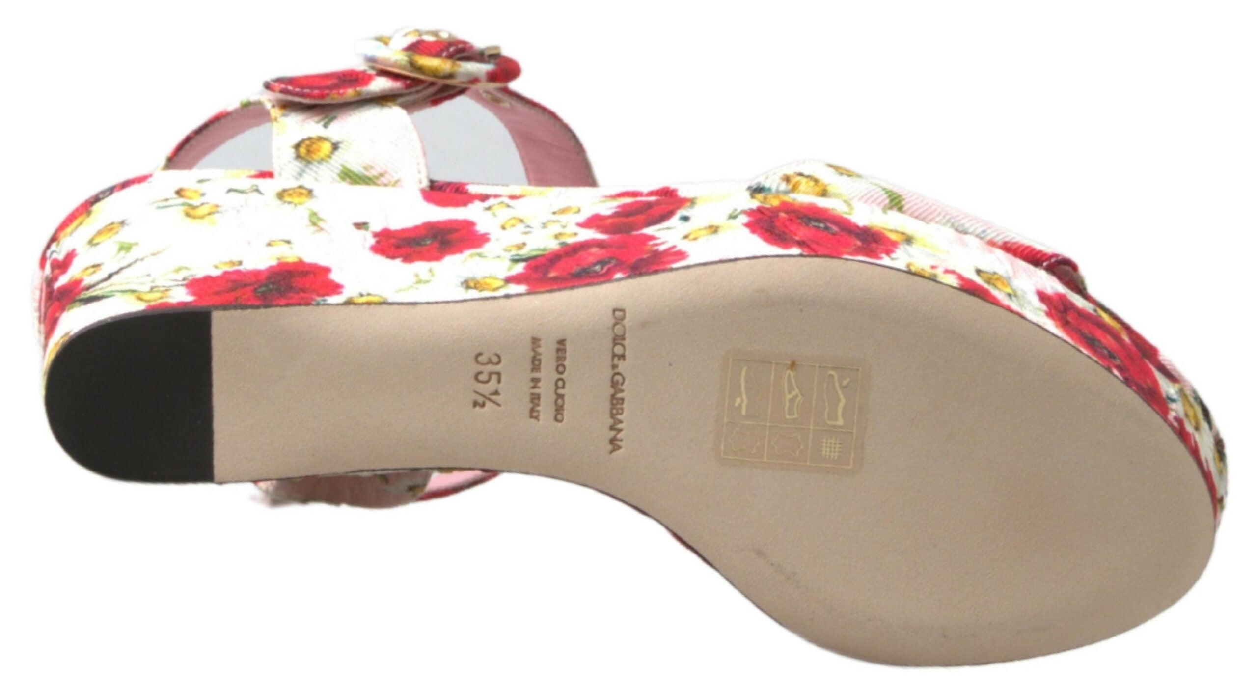 Dolce & Gabbana Multicolor floral print Wedges Floral Ankle Strap Sandals -   -  Dolce & Gabbana.