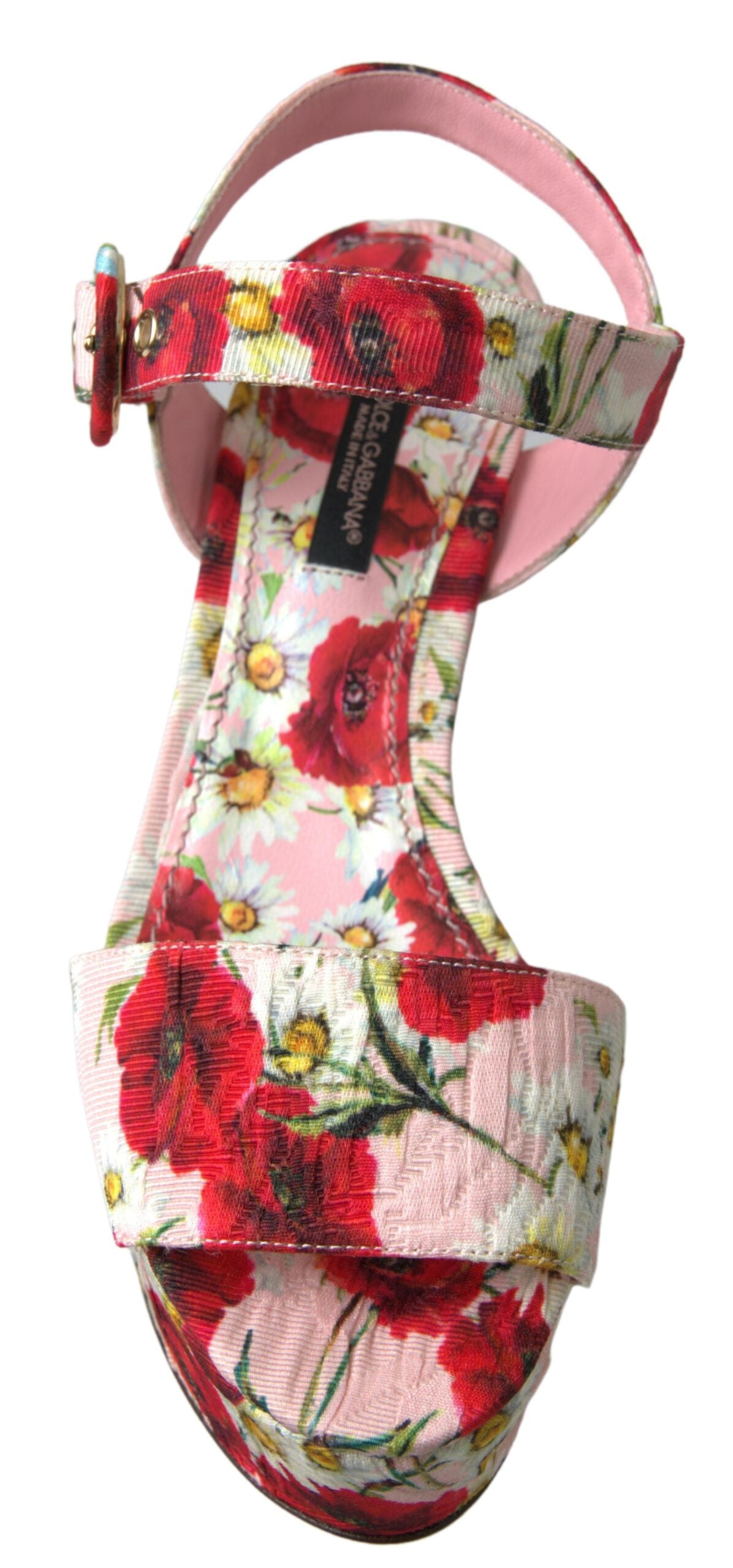 Dolce & Gabbana Multicolor floral print Wedges Floral Ankle Strap Sandals -   -  Dolce & Gabbana.