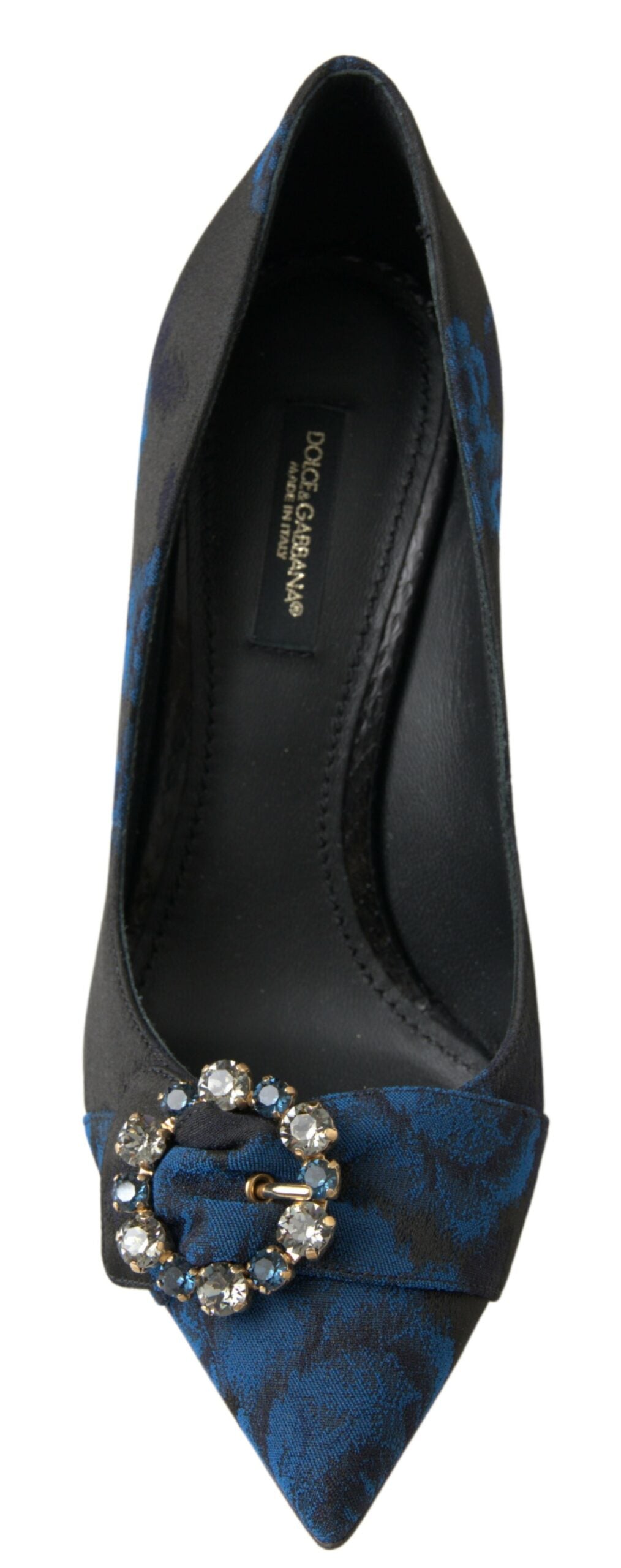 Dolce & Gabbana Blue Floral Ayers Crystal Pumps Shoes -   -  Dolce & Gabbana.